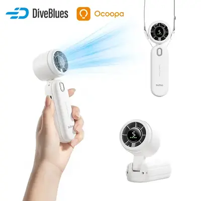 Ocoopa iTurbo Handheld Turbo Fan, Mini Foldable Portable Hand Fans, 26900RPM 4000mAh Rechargeable Battery, 5 Gear High Speeds...