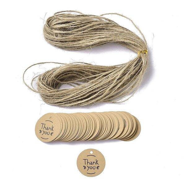 Thank You Theme Kraft Paper Jewelry Display Paper Price Tags