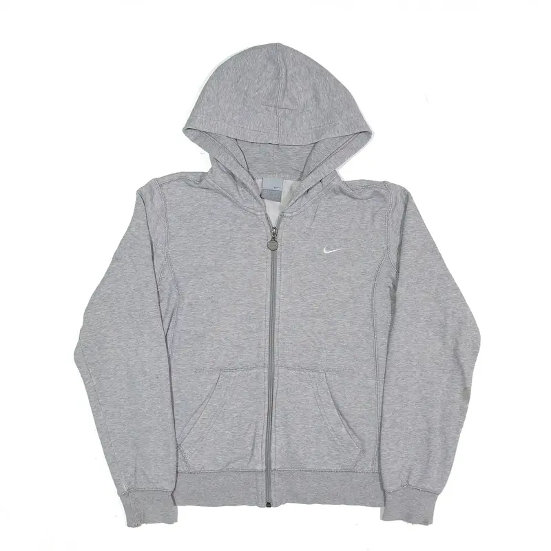 NIKE Hoodie Grey Full Zip Womens M
