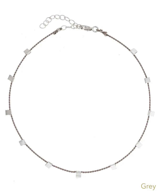 Hilo Anklet | Metal Color: Silver | Color: Grey