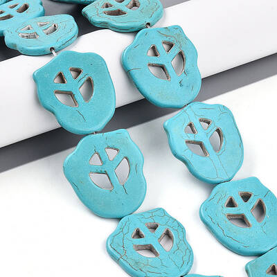 Dyed Synthetic Turquoise Beads Strands