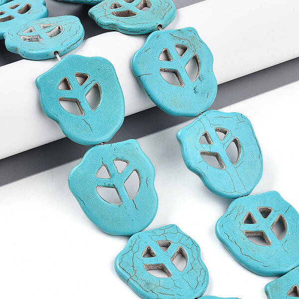 Dyed Synthetic Turquoise Beads Strands