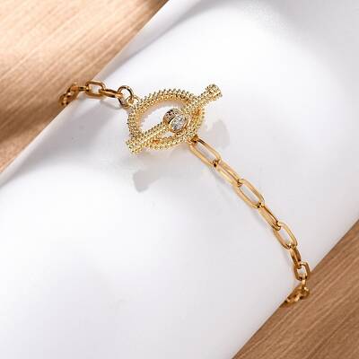 304 Stainless Steel Flat Round Link Bracelets