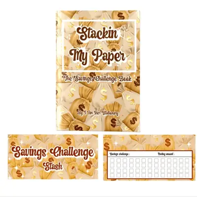 Stackin My Paper Savings Book With Envelopes