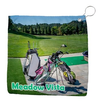 150 Promotional Sublimated Golf Towel - Microfiber & Clip