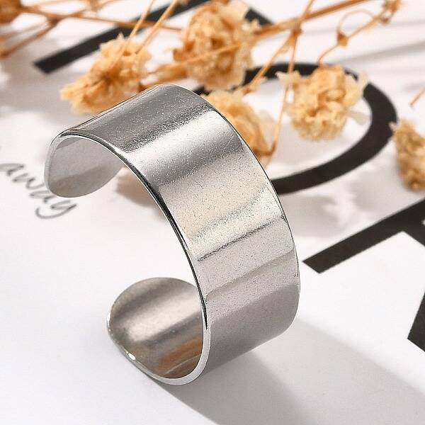 316 Surgical Stainless Steel Open Cuff Rings