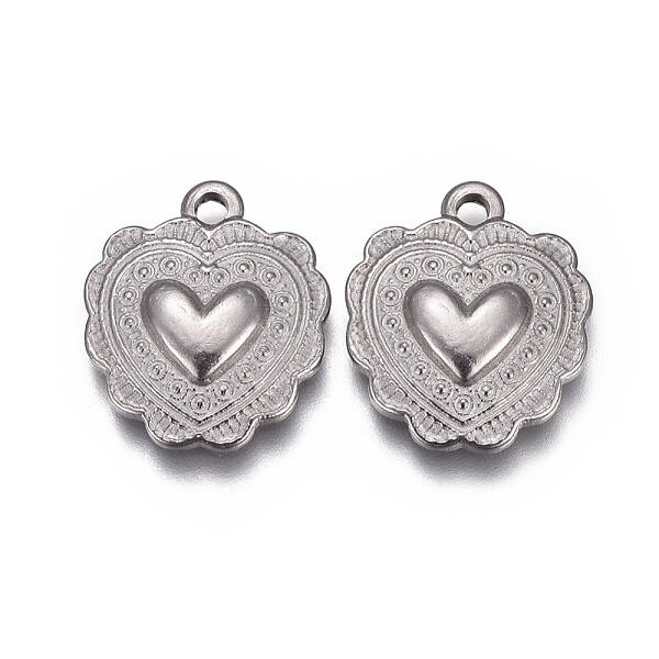 Non-Tarnish 304 Stainless Steel Textured Pendants