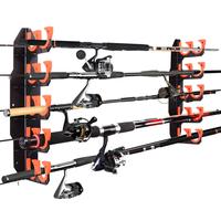 Hikeen Fishing Rod Holders, Fishing Pole Holders for Garage, Wall or Ceiling Mounted Fishing Rod Rack Holds 10 Rods Fathersda...