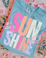 Comfort Colors Sunshine Shirt ,Beach Life Summer, Trendy Summer Shirt Design Distressed Beach,Lake Pool River,Top for Women G...