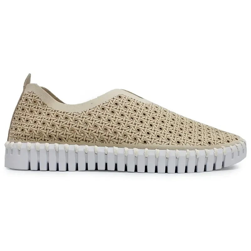 Ilse Jacobsen Tulip 4031 Nylon Polyurethane Women's Loafers Shoes - Kit White - Size:US 7 Women