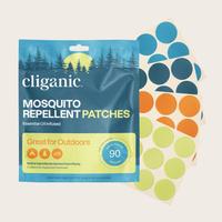 Cliganic Mosquito Repellent Patches - Deet Free, Essential Oil Infused, Great for Outdoors, Suitable for Various Applications...