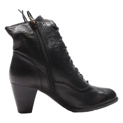 TAMARIS Ankle Boots Black Leather Womens UK 3