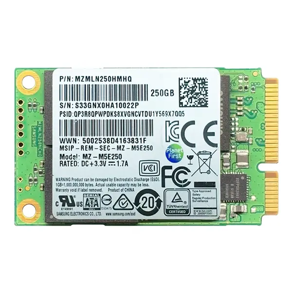 MZ-M5E250B Samsung 850 EVO Series 250GB mSATA 6GB/s SATA 512MB Cache V-NAND Solid State Drive