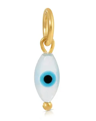 Small Marquise Evil Eye Charm | Metal Color: Gold
