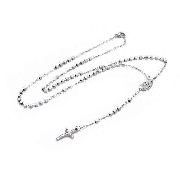 Non-Tarnish 304 Stainless Steel Rosary Bead Necklaces for Easter