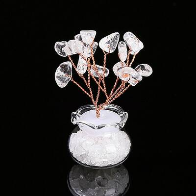 Natural Quartz Crystal Chips Tree Decorations