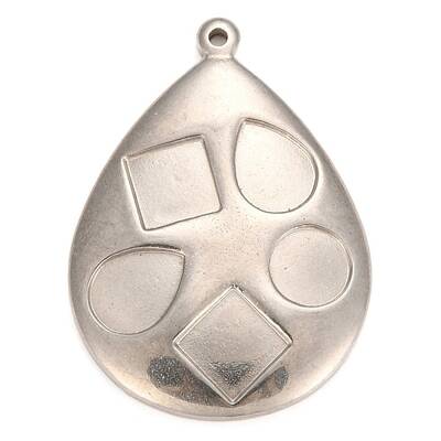 304 Stainless Steel Pendant Cabochon Settings for Enamel