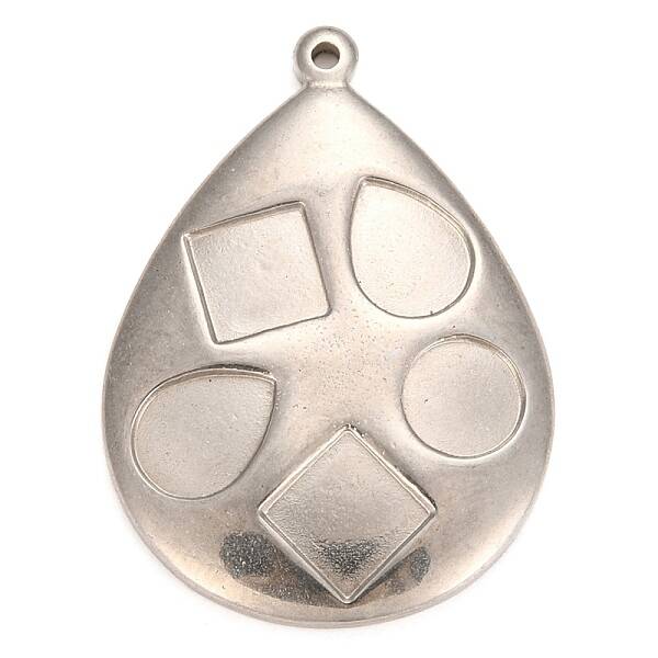 304 Stainless Steel Pendant Cabochon Settings for Enamel