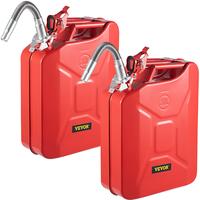 VEVOR Jerry Fuel Can, 5.3Gal / 20L Portable Jerry Gas Can with Flexible Spout System, Rustproof ＆ Heat-resistant Steel Fuel...