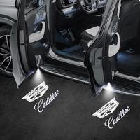 2Pcs LED Welcome Lights Car Logo Welcome Light Wireless Door Shadow Projector for Cadillac Buick – Easy to Install