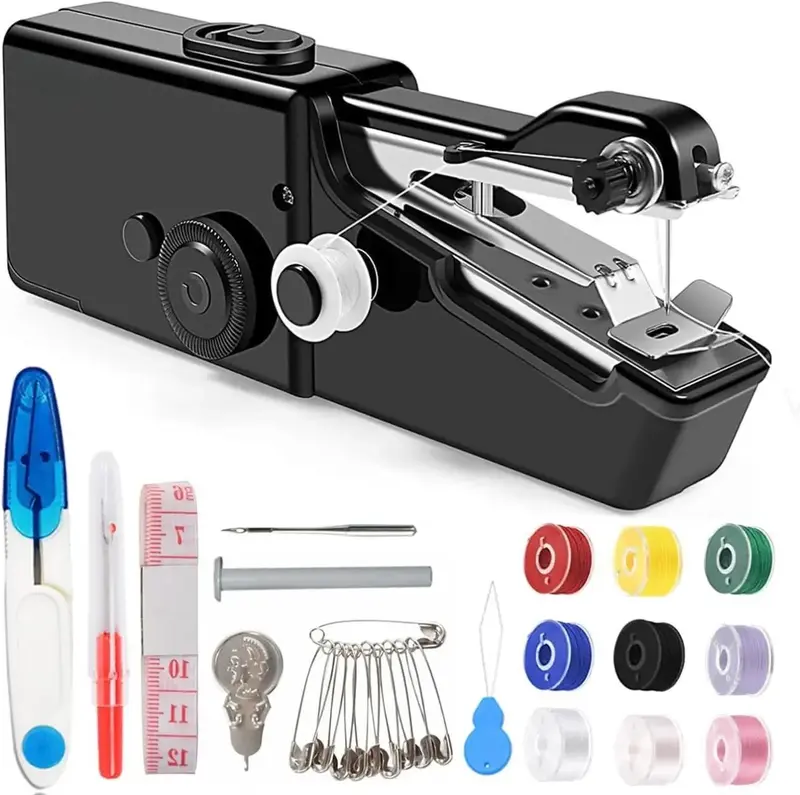 Portable Electric Sewing Machine without Battery, 1 Count Mini Handheld Sewing Machine for Beginner, Sewing Machine for Home ...