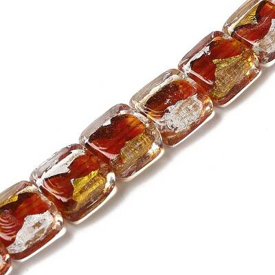 Handmade Gold Foil and Silver Foil Lampwork Beads