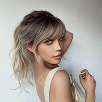 Eden-DWY Long Curly Brown Ombre Blonde Wigs for Women Daily Party or Cosplay  Glueless Synthetic Wigs for Women Use 24 Inch