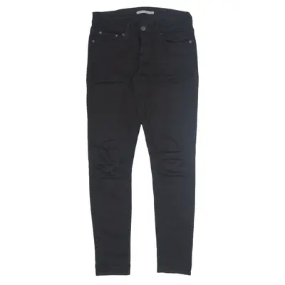 LEVI'S 601 Pin Jeans Black Denim Slim Skinny Womens W26 L28