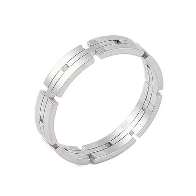 Non-Tarnish 304 Stainless Steel Chain Shape Finger Ring for Women Men