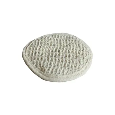 Cose della natura Round Face Pad in Raw Ramie For una complete facial cleansing