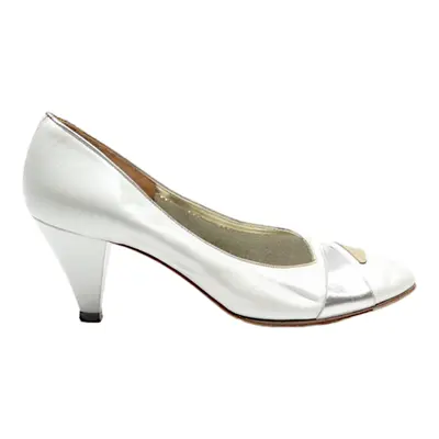MARCELLA Pump Heels White Leather Womens UK 3