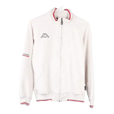 Age 13-14 Kappa Zip Up - Large White Cotton Blend