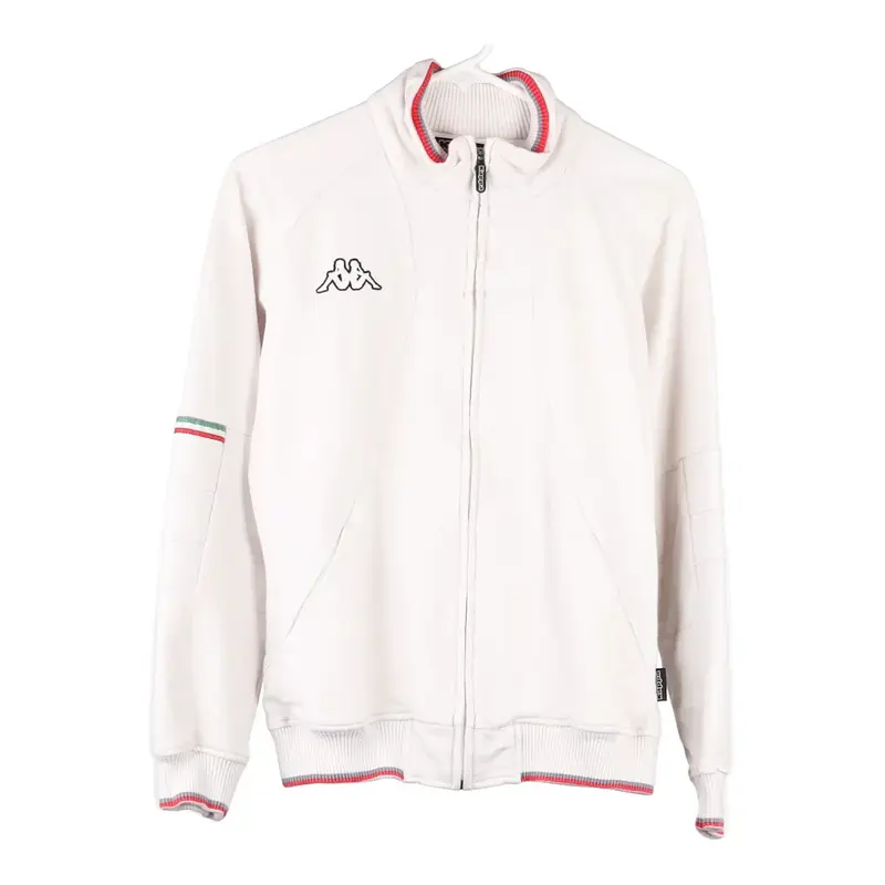 Age 13-14 Kappa Zip Up - Large White Cotton Blend