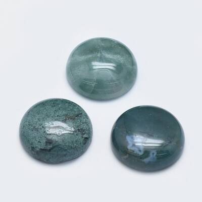 Natural Moss Agate Cabochons