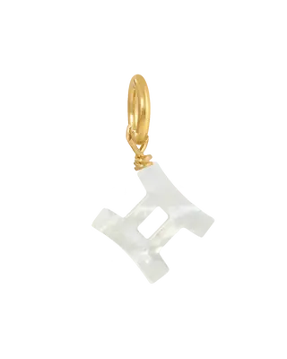 MOP Zodiac Charm | Metal Color: Gold | Sign: Gemini
