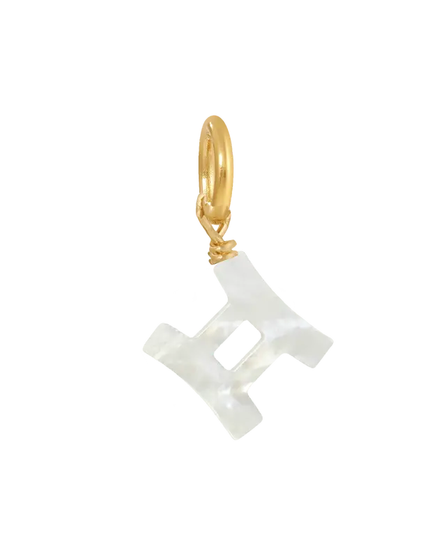 MOP Zodiac Charm | Metal Color: Gold | Sign: Gemini