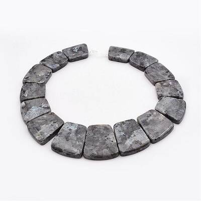 Natural Larvikite Graduated Bead Strands