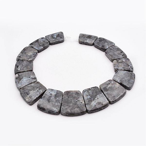 Natural Larvikite Graduated Bead Strands