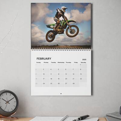 2025 Motocross Large Wall Calendar Gift Ideas For Moto Dad | Mom | Husband
