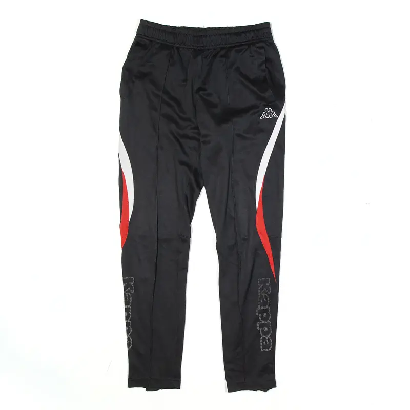 KAPPA Track Pants Black Straight Mens M W26 L28