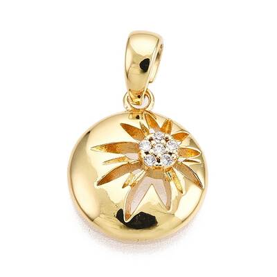 Brass Micro Pave Cubic Zirconia Pendants