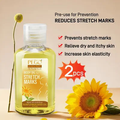 Body Oil for Stretch Marks, For Stretch Marks & Pregnancy Skin Care, Prevention & Reduction of Stretch Marks, 2.03 oz