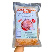 Spicy Instant Rice Paper With Garlic Salt Chili (pack of 5bags) - Bánh Tráng Xike Muối Tỏi Cay (5bịch/túi) Product O...