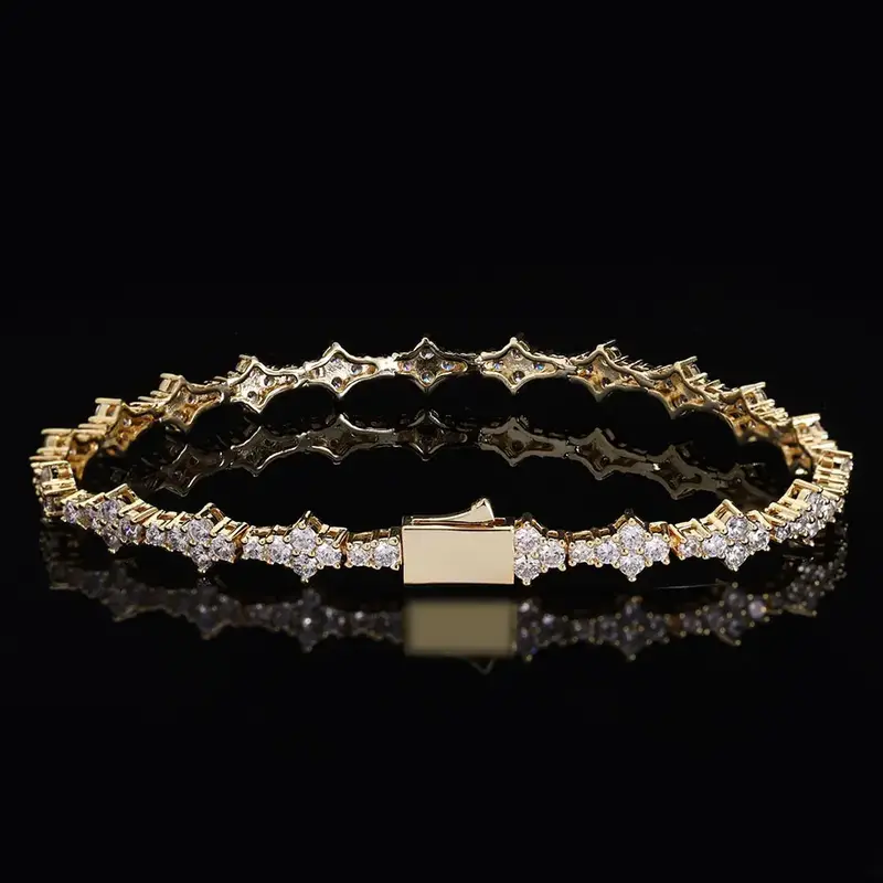 Hip Hop 6.5mm Spring Clasp Zircon Tennis Bracelet