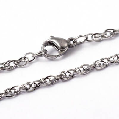 Tarnish Resistant 304 Stainless Steel Rope Chain Necklaces