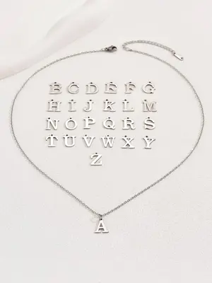 Fashion Alphabet Pendant Necklace for Women, Letter Charm Pendant Necklace for Gift, Stainless Steel Jewelry
