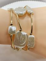 Vintage Faux Pearl Decorated Beaded Bracelet, Fashion Jewelry for Party, Daily Clothing Decor, Trendy All-match & Exquisite J...