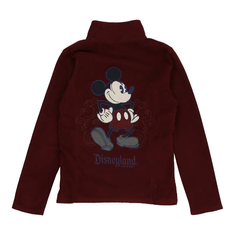 Mickey Mouse Disney Cartoon Fleece - XS Burgundy Polyester