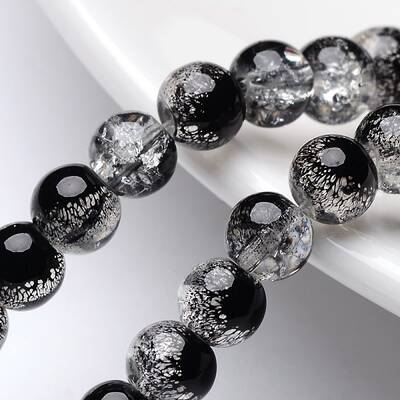 Crackle Glass Beads Strands