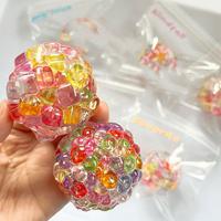Creative Explosion Beads Squishy BallsStress Relieving Tovs Slow Rebound ToyFidget Toy Children Decompression Toys